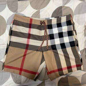 Burberry Exploded Check Swim Shorts Size XXL.